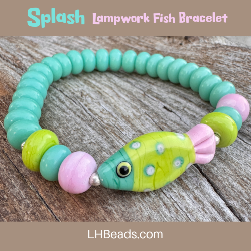 Splash - Lampwork Fish Bracelet