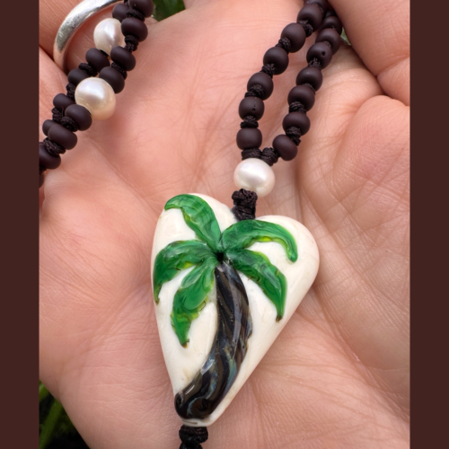 Island Soul - Lampwork Palm Tree Necklace