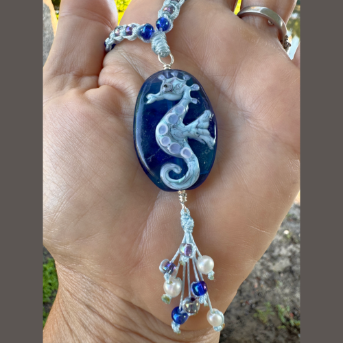 Seahorse Symphony - Lampwork Necklace