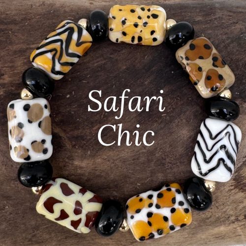 Safari Chic - Lampwork Bracelet